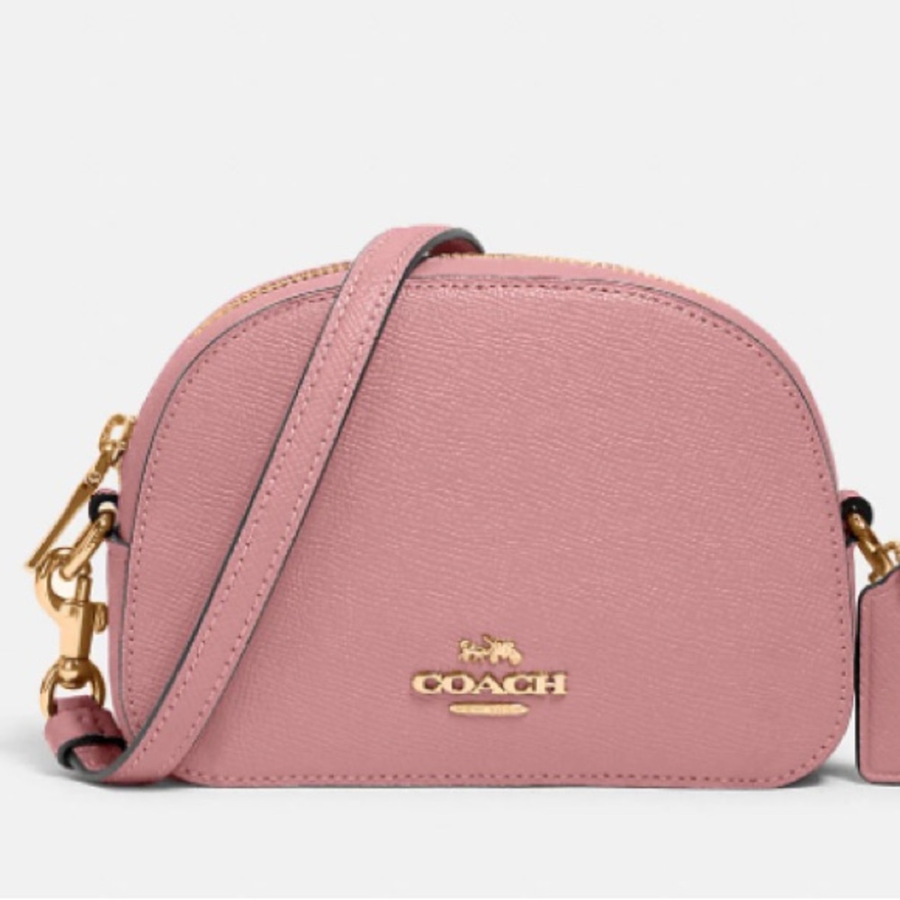Coach Mini Jamie Camera Bag in Refined Pebble Leather - True Pink / Like New